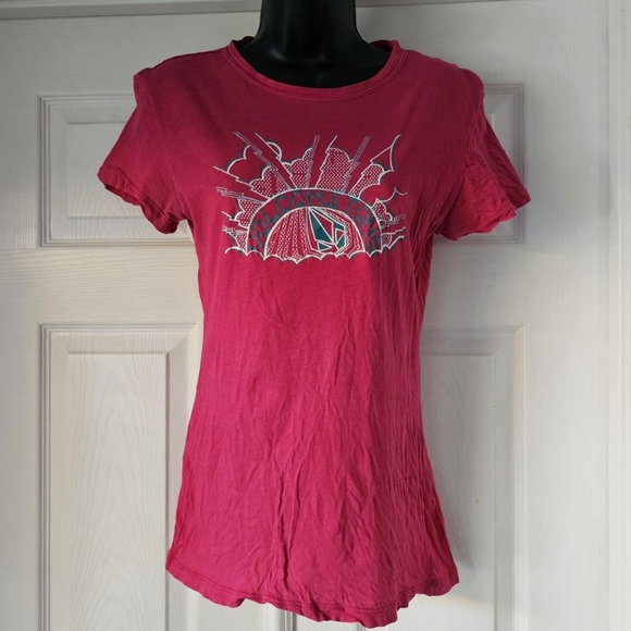 Vintage y2k 2000's pink skater cotton form fit teeSize large - Picture 1 of 3